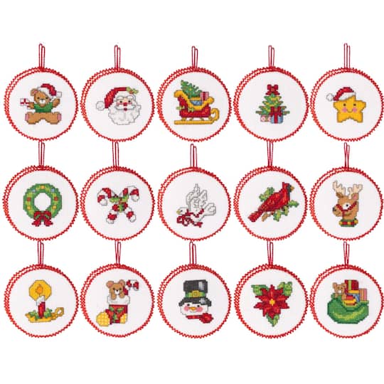 Bucilla&#xAE; Classic Christmas Ornaments Counted Cross Stitch Kit